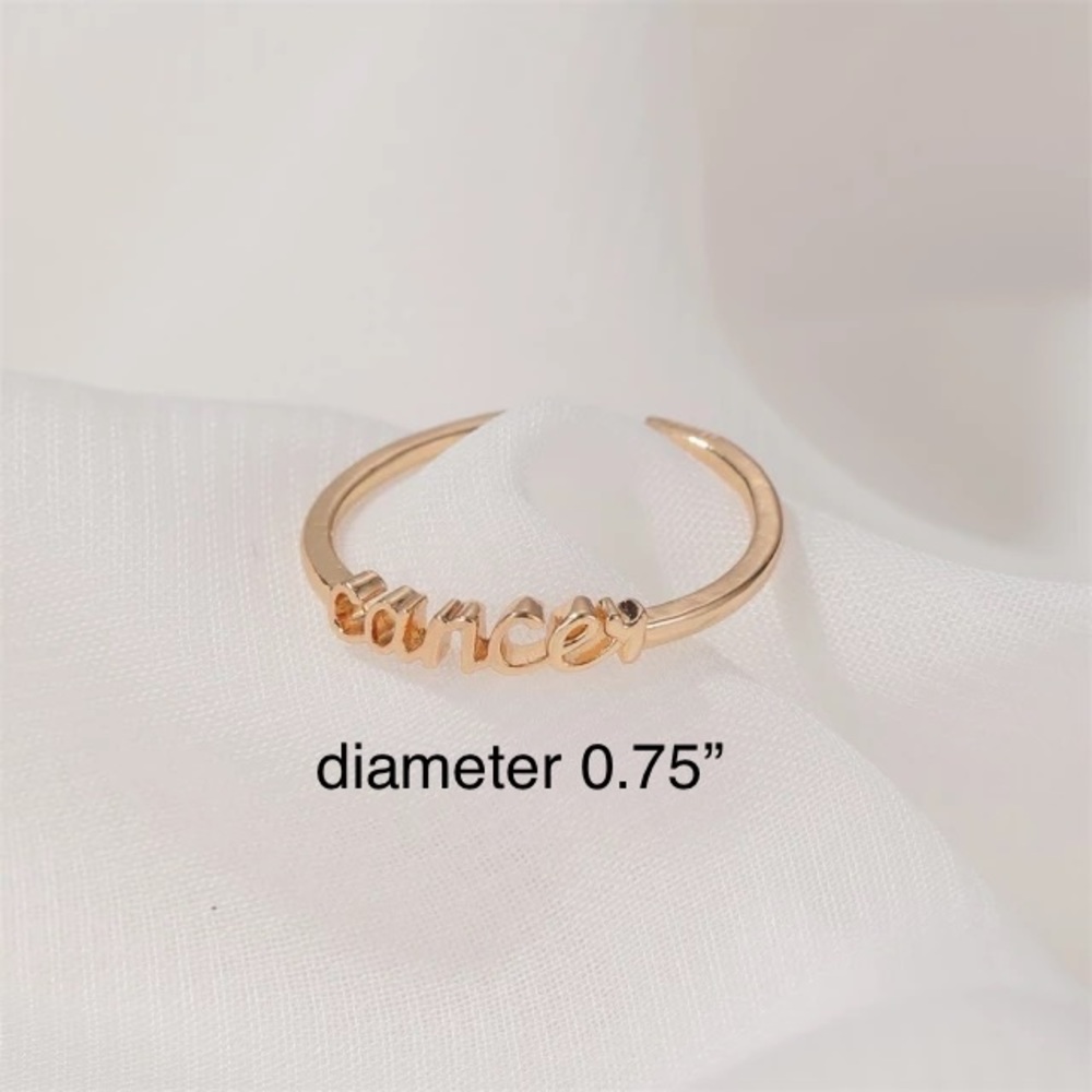 ♋️ Cancer Zodiac Ring | Gold | Adjustable
